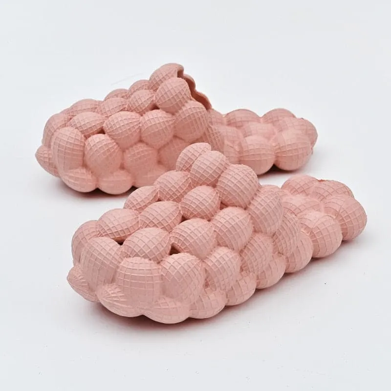 2022 Summer Women Fashion Personality Indoor Home bathroom Massage Bubble Slide Men Lady Outdoor Beach Thick Sole Bubble Slipper