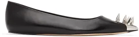 Alexander McQueen Black Spike Toe Ballerina Flats