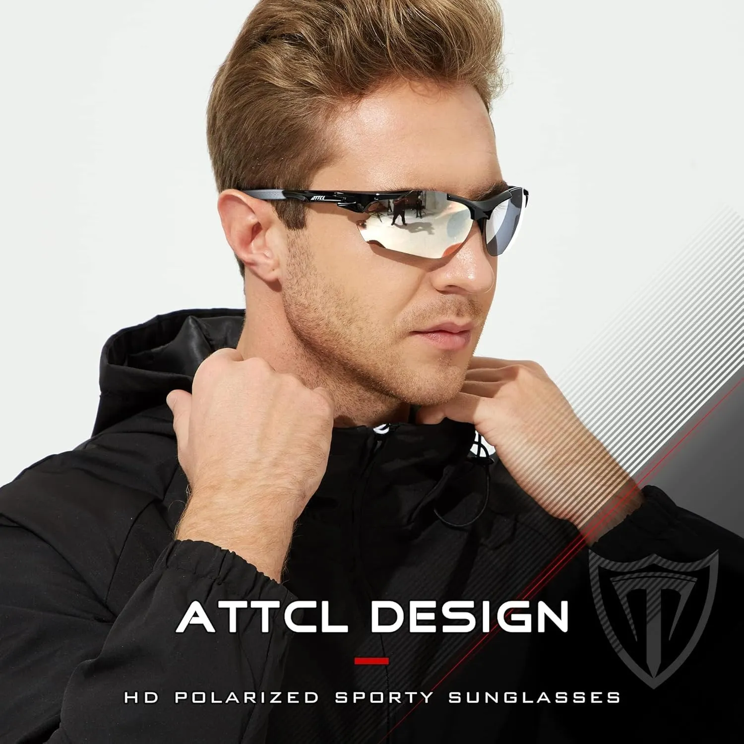 ATTCL Urltra-Light Polarized Sunglasses Men Women, Upgraded Sports glasses for Cycling Driving Fishing running UV Protection