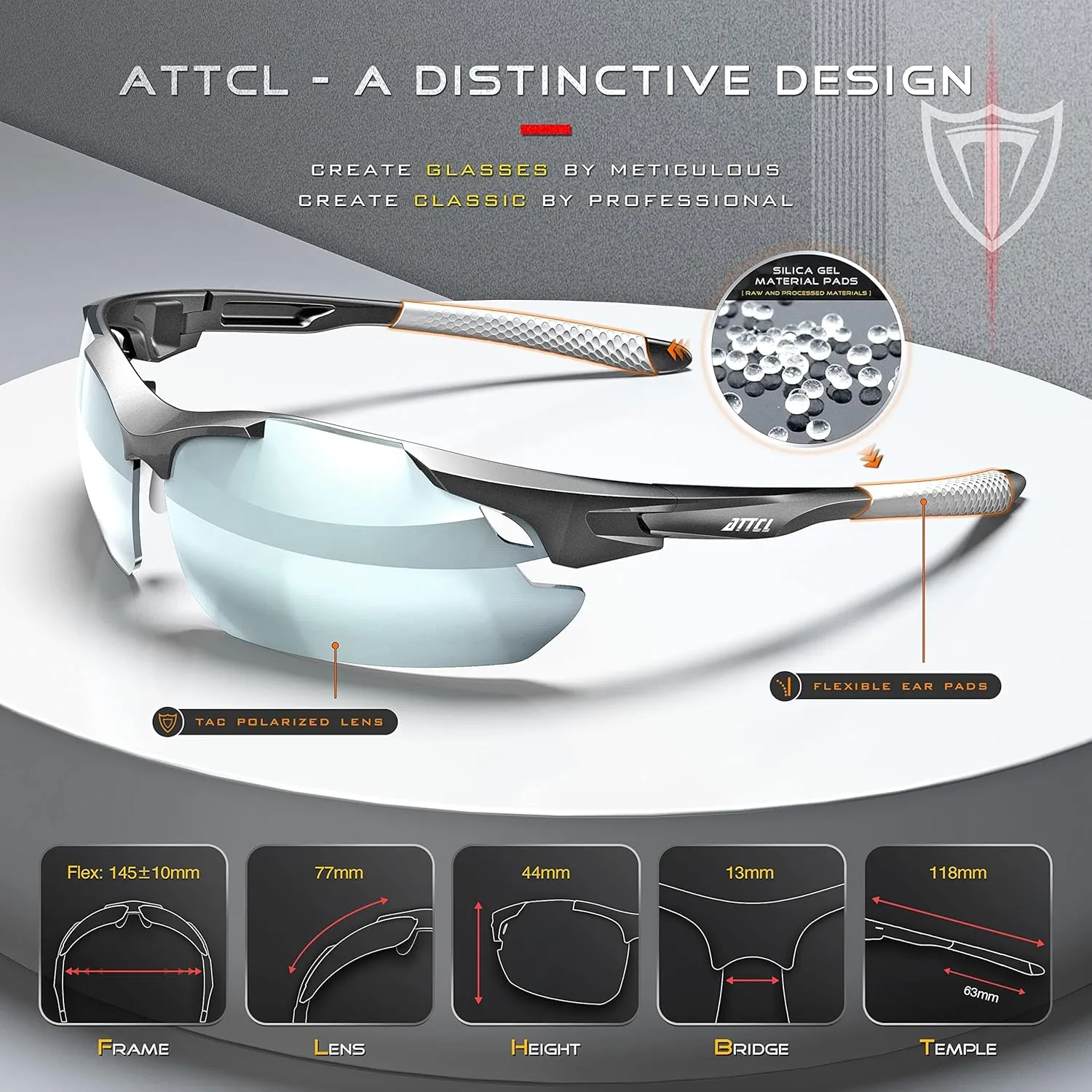 ATTCL Urltra-Light Polarized Sunglasses Men Women, Upgraded Sports glasses for Cycling Driving Fishing running UV Protection