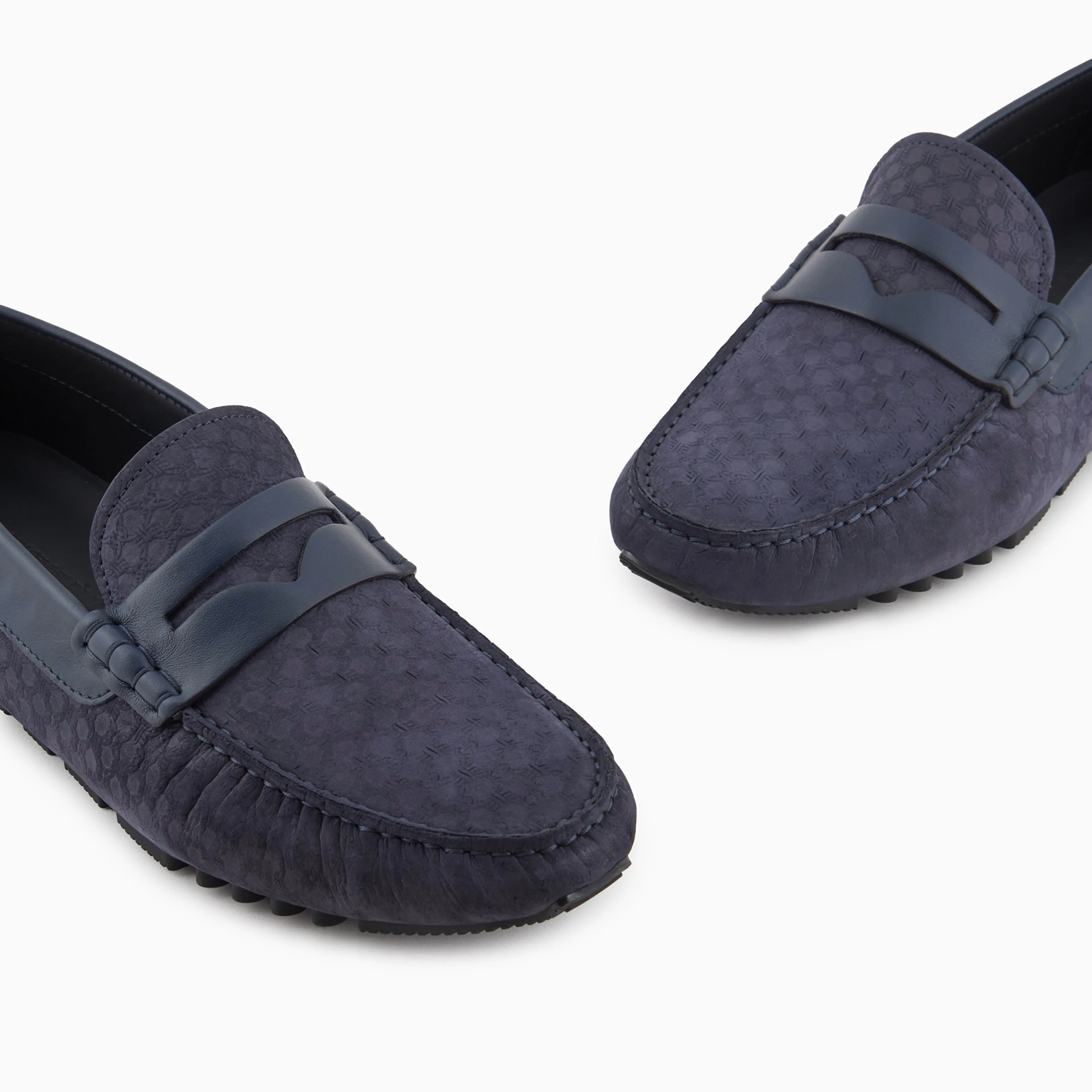 Emporio Armani Leather Driving Loafers