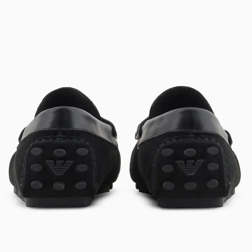 Emporio Armani Perforated Suede Loafers