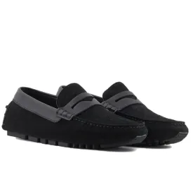 Emporio Armani Perforated Suede Loafers