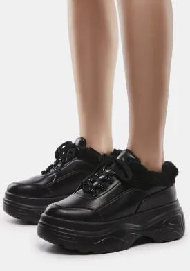 Fluffy Platform Sneakers