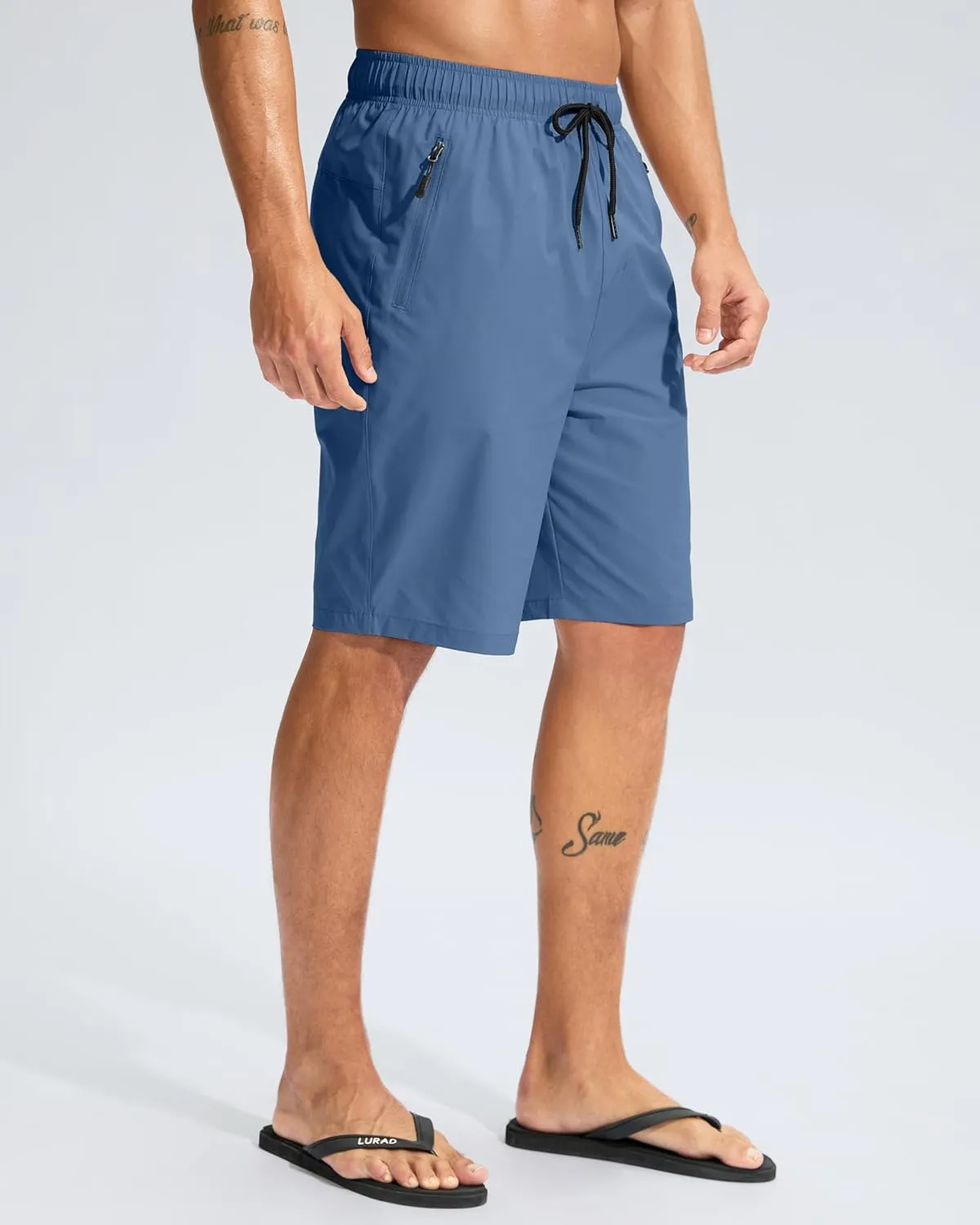 G Gradual Men's Swim Trunks 9" Quick Dry Swimming Board Shorts with Zipper Pockets Swimwear Bathing Suit for Men No Liner
