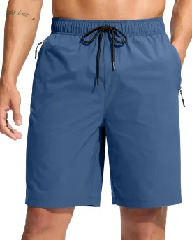 G Gradual Men's Swim Trunks 9" Quick Dry Swimming Board Shorts with Zipper Pockets Swimwear Bathing Suit for Men No Liner