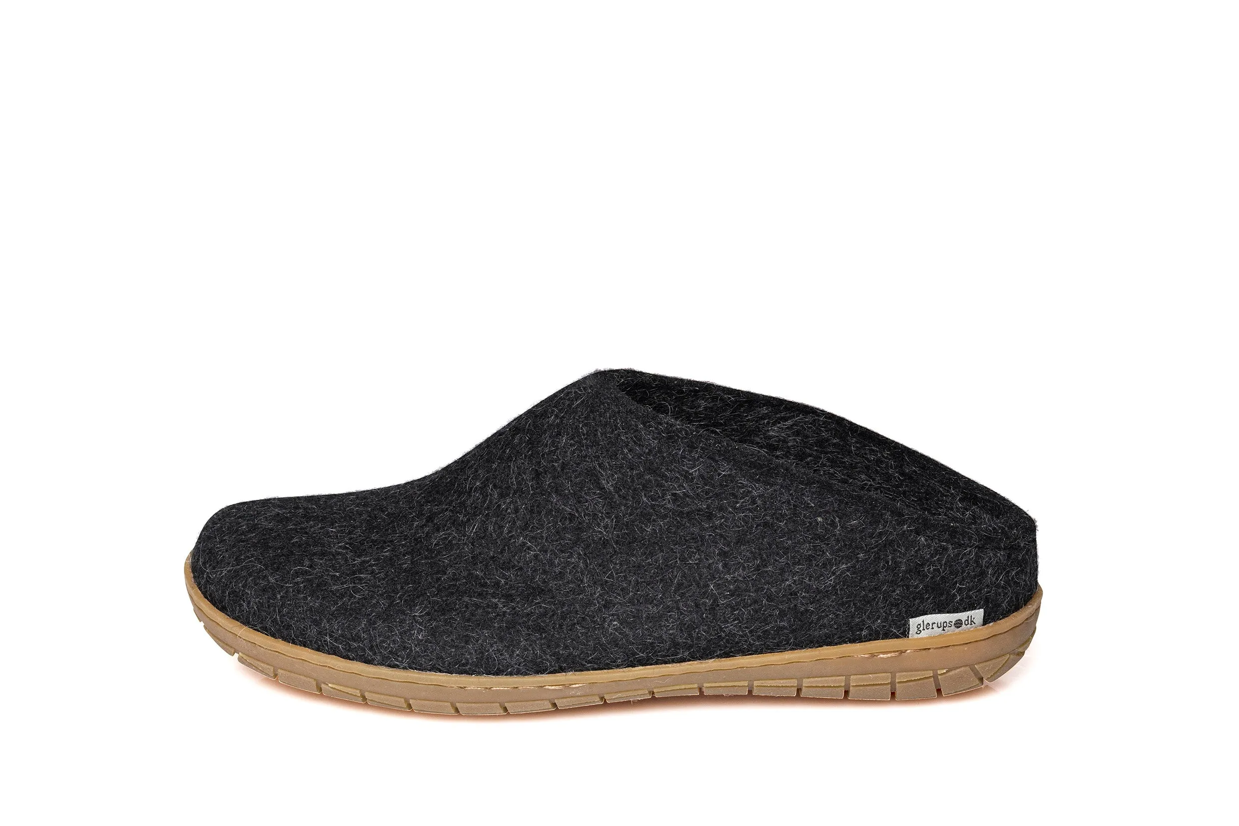 Glerups Slip On - Charcoal with Rubber Sole