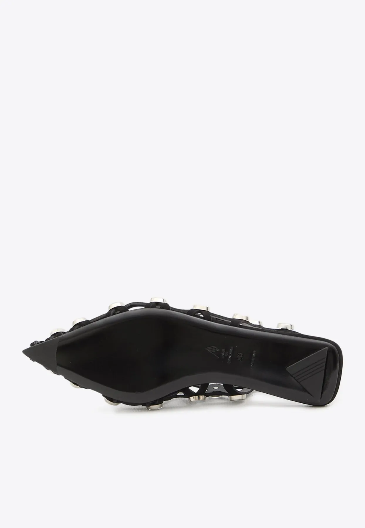 Grid Suede Slingback Flats