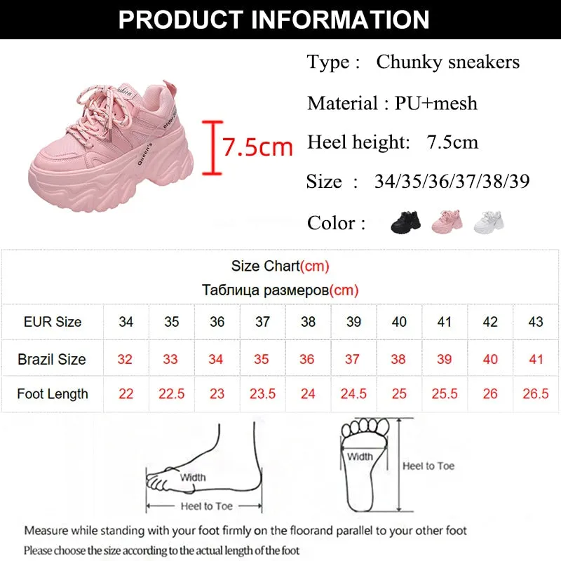 Harajuku Chunky Platform Sneakers