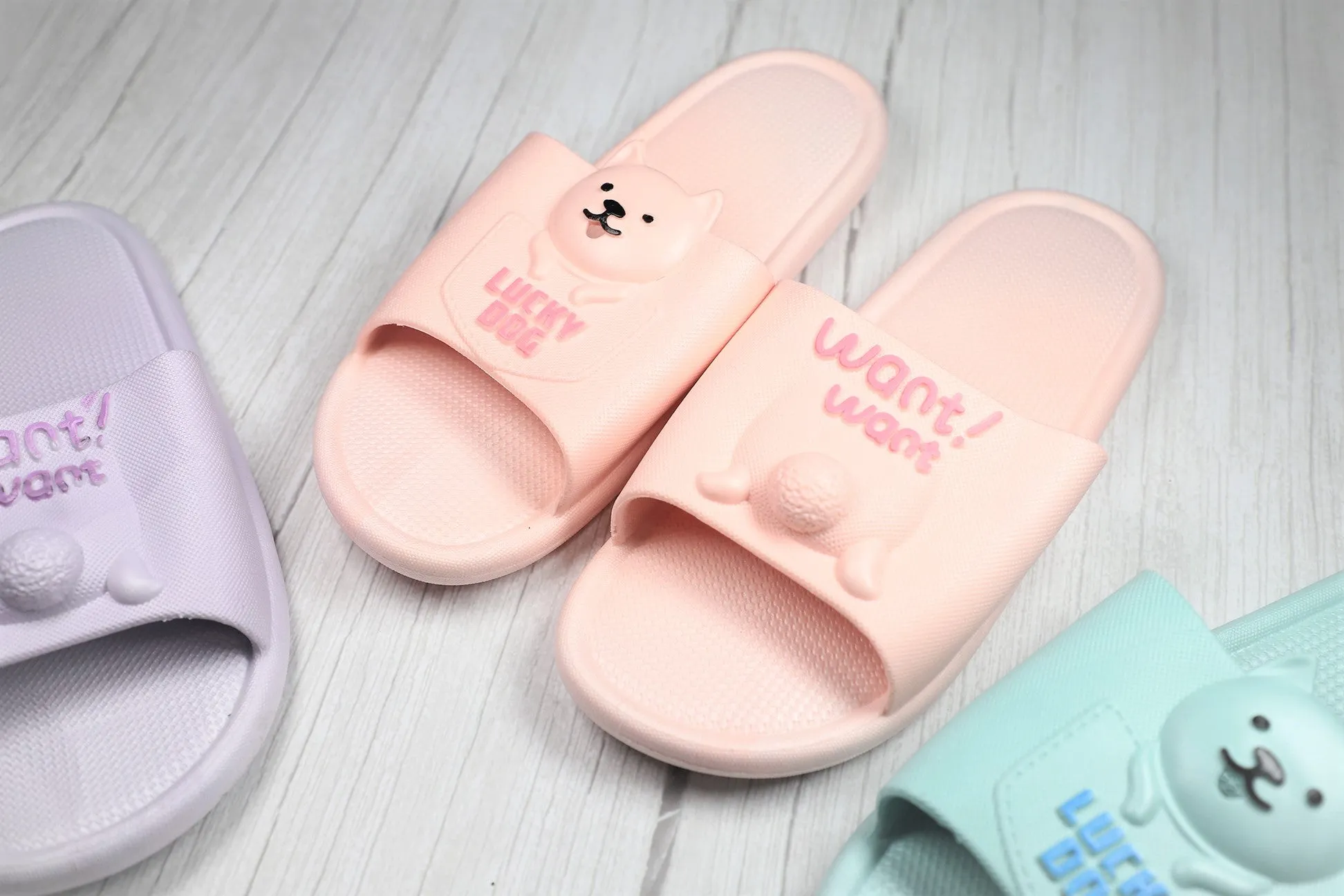 Indoor Slippers Cute Bear Soft Foam