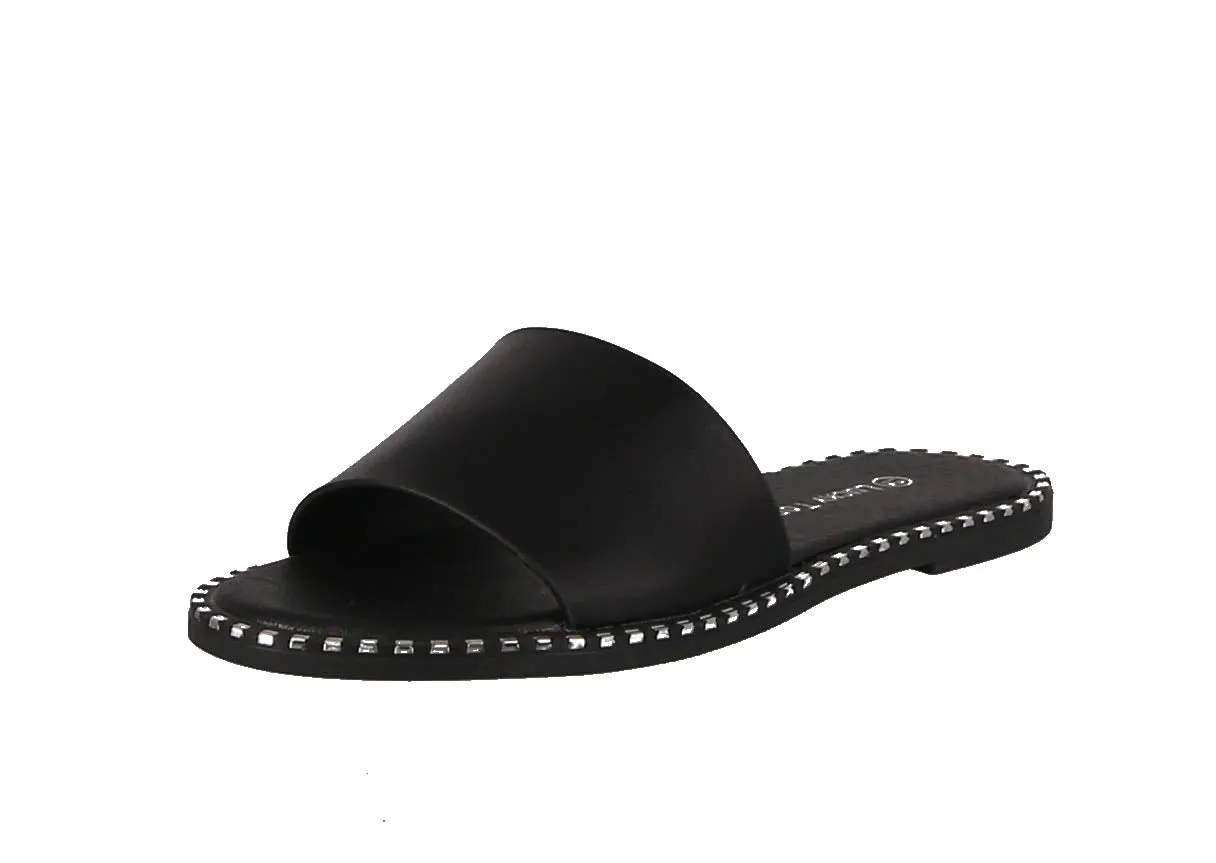 KID'S SHOES BLACK PU LEATHER SANDALS GATETH-1K