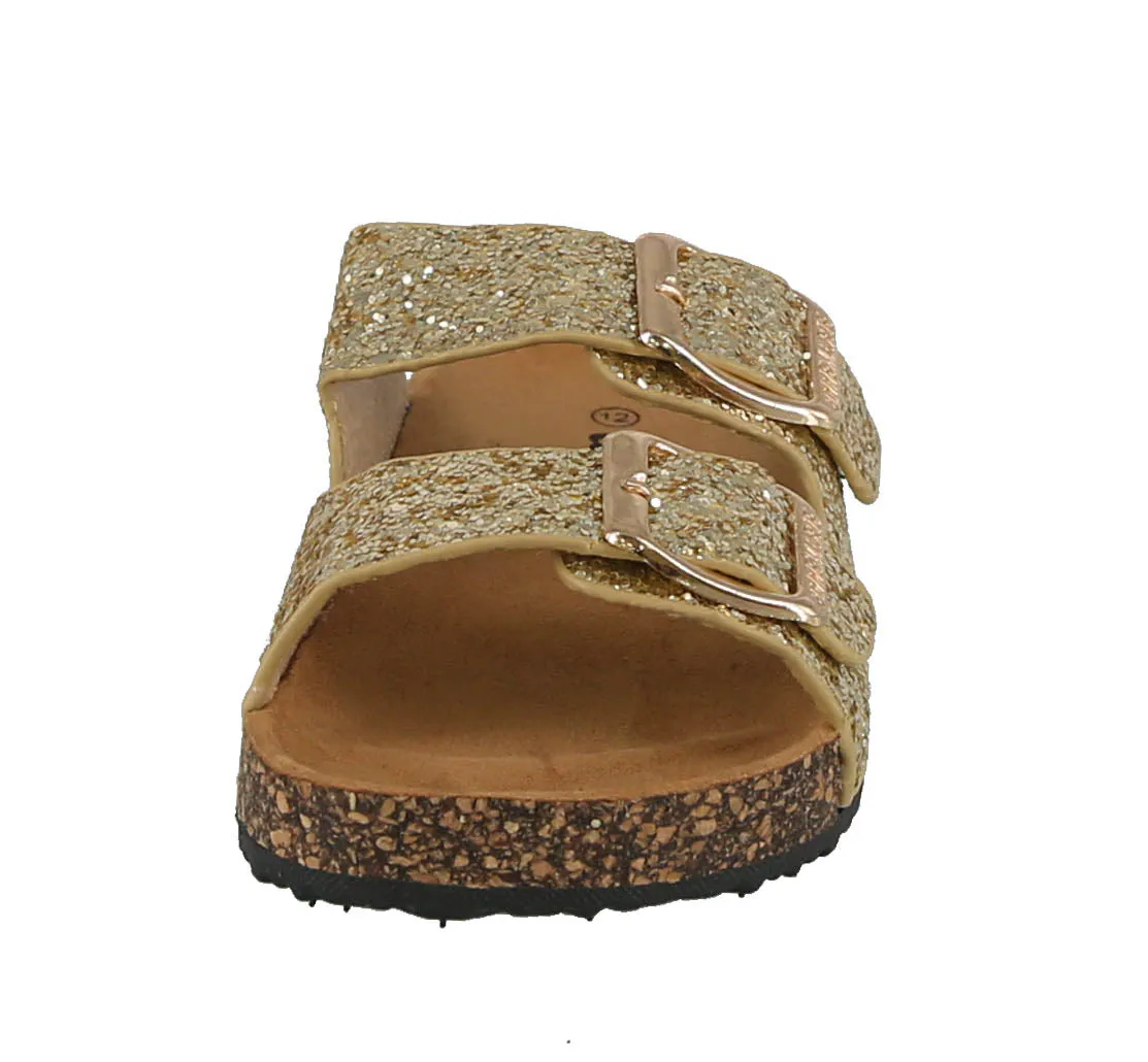 KID'S SHOES GOLD GLITTER SANDALS GLORY-199K