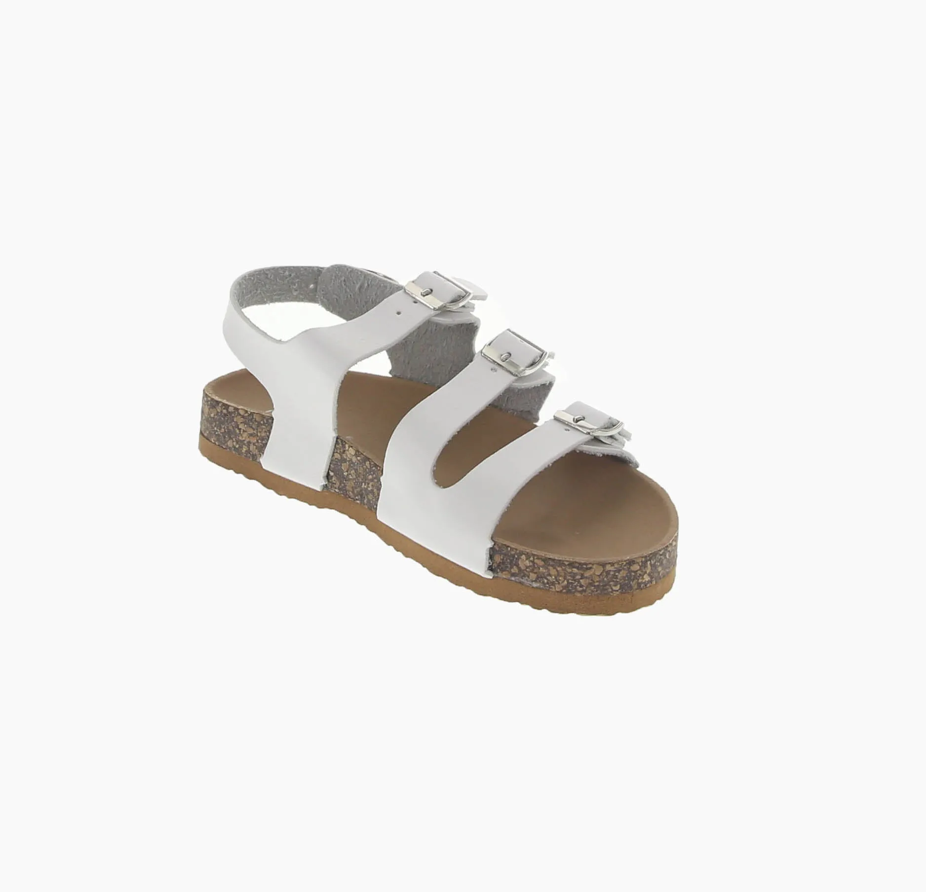 KID'S SHOES WHITE PU LEATHER SANDALS BERK-18K