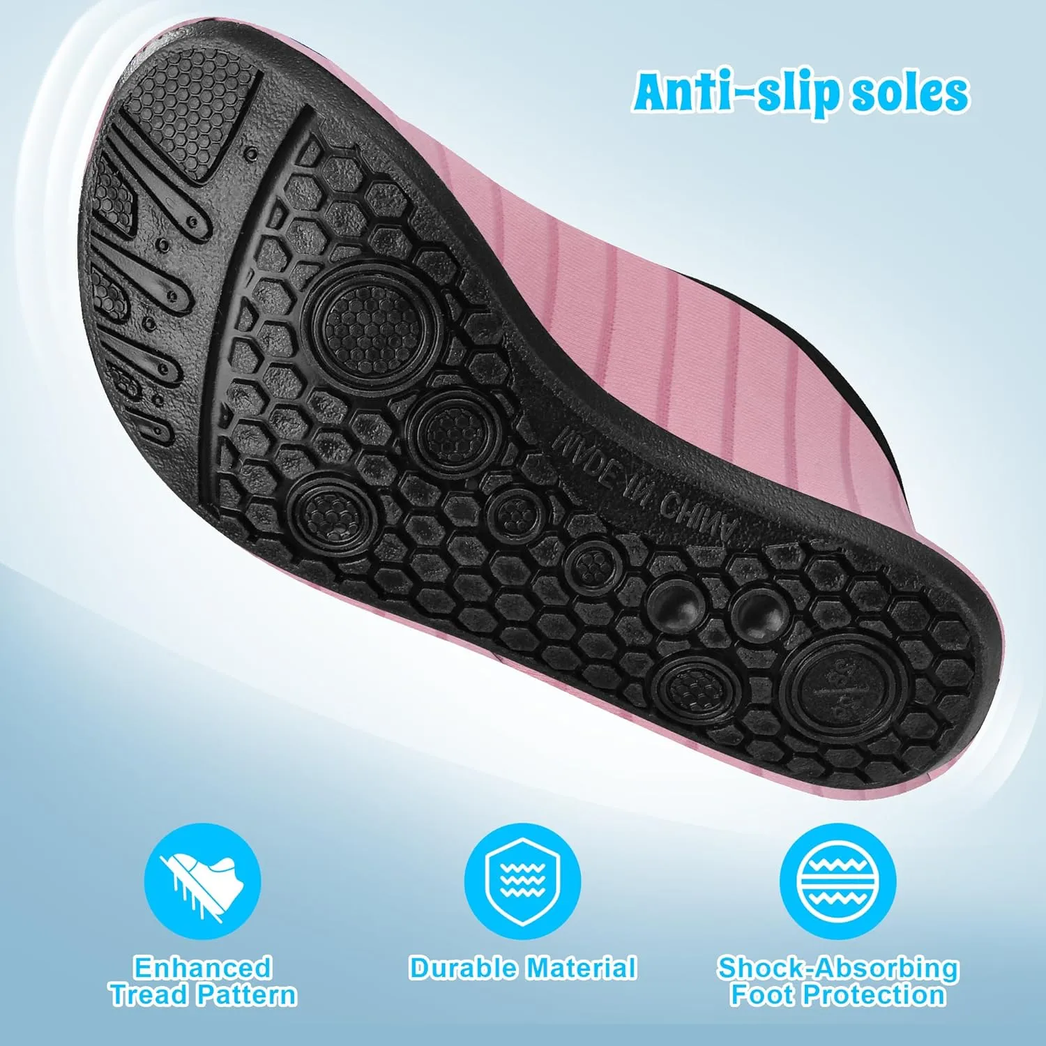 Kids Water Shoes for Boys Girls, Quick Dry Barefoot Aqua Socks for Beach, Swim, Pool Outdoor Sports