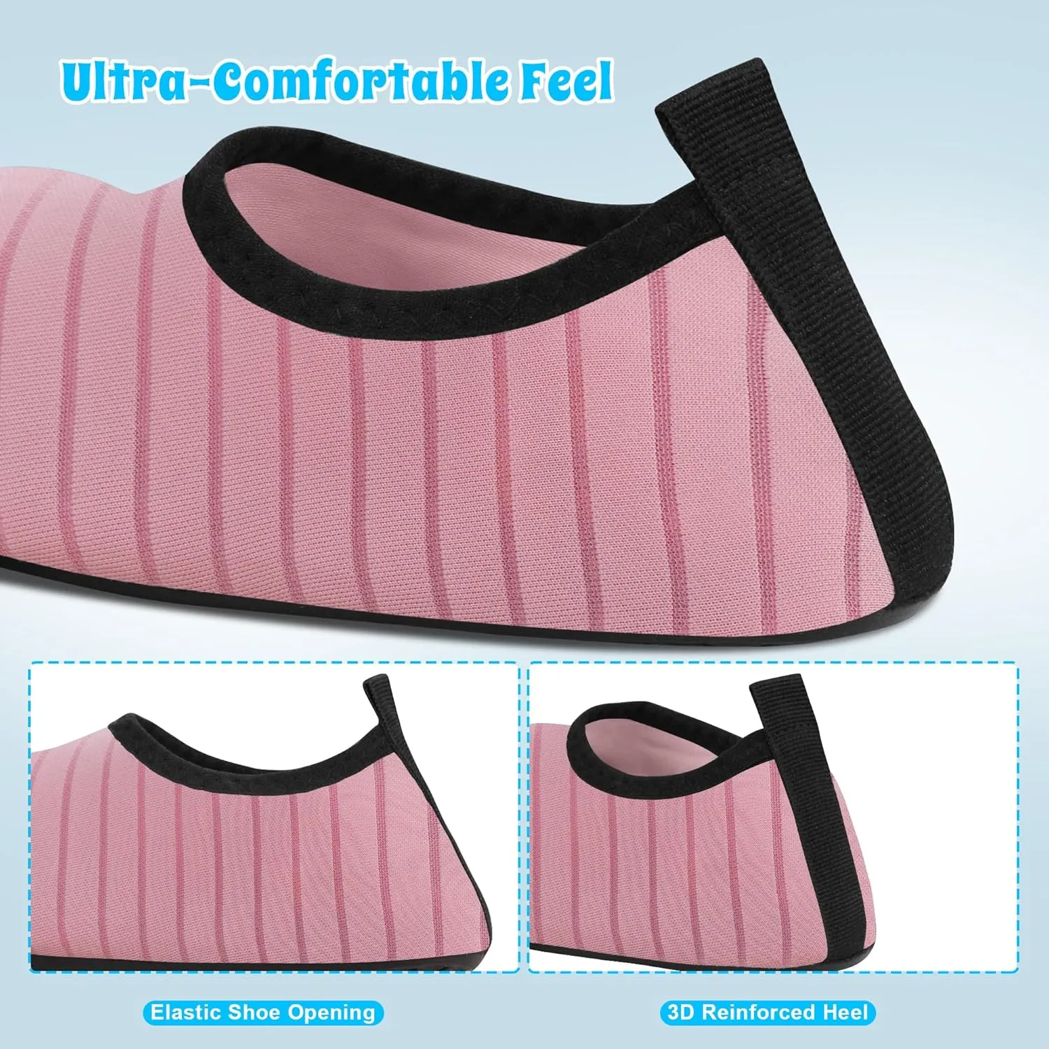 Kids Water Shoes for Boys Girls, Quick Dry Barefoot Aqua Socks for Beach, Swim, Pool Outdoor Sports