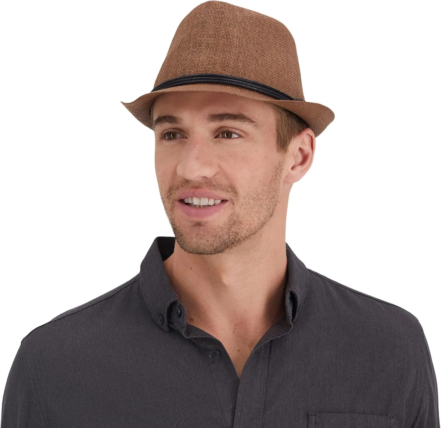 Levi's Men's Lightweight Straw Fedora Panama Hat