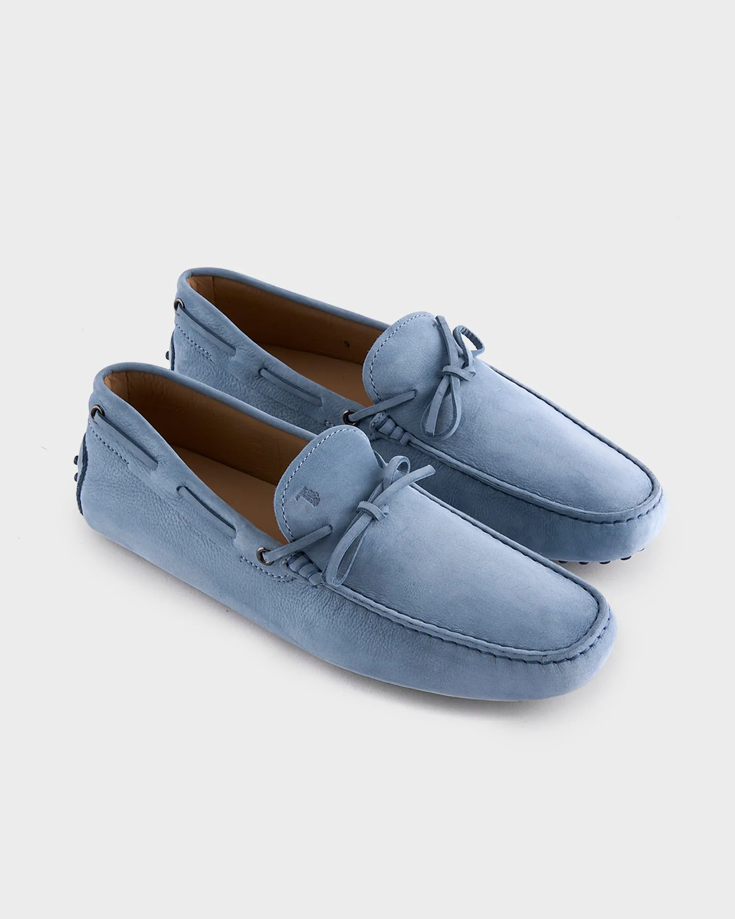 Light Blue Nubuck Gommino Driving Shoes