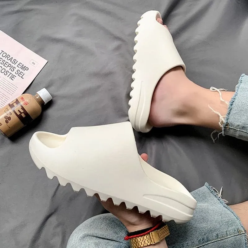 Men Women Summer Beach Slippers Luxury Brand Outdoor Indoor Eva Soft Flip Flops Male Thick Serrated Sole Anti-slip ShoesDropship