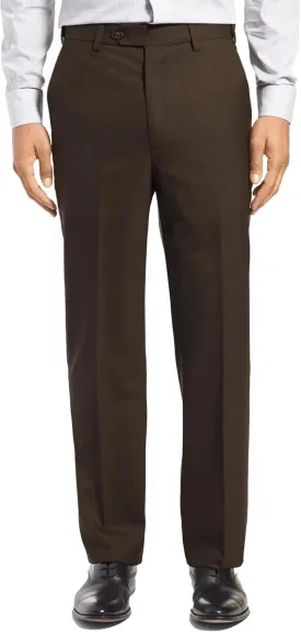 Men's Cozy Hidden Expandable Waist Dress Pants | Premium Stretch Texture Weave Work to Weekend Pants