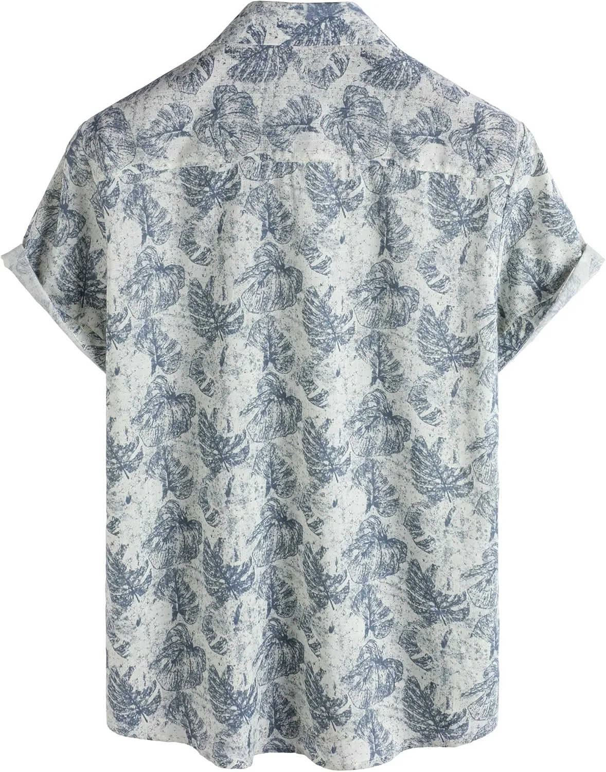 Mens Hawaiian Shirt Short Sleeve Button Down Cotton Floral Shirts Casual Tropical Beach Summer Shirts