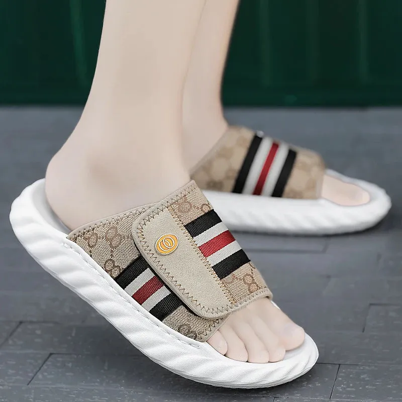 Non-Slip Soft PU Leather Slippers
