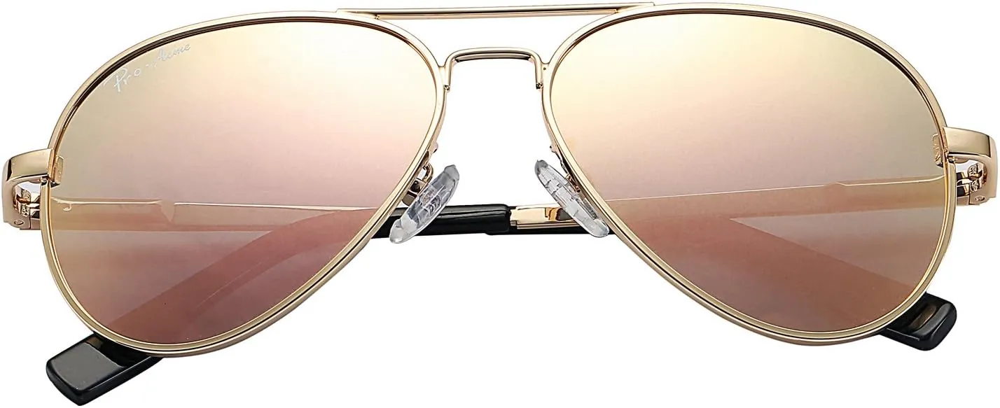 Pro Acme Kids Aviator Sunglasses for Boys Girls, Polarized Small Face for Youth Juniors Age 3-18, with Two Sizes 50MM 52MM