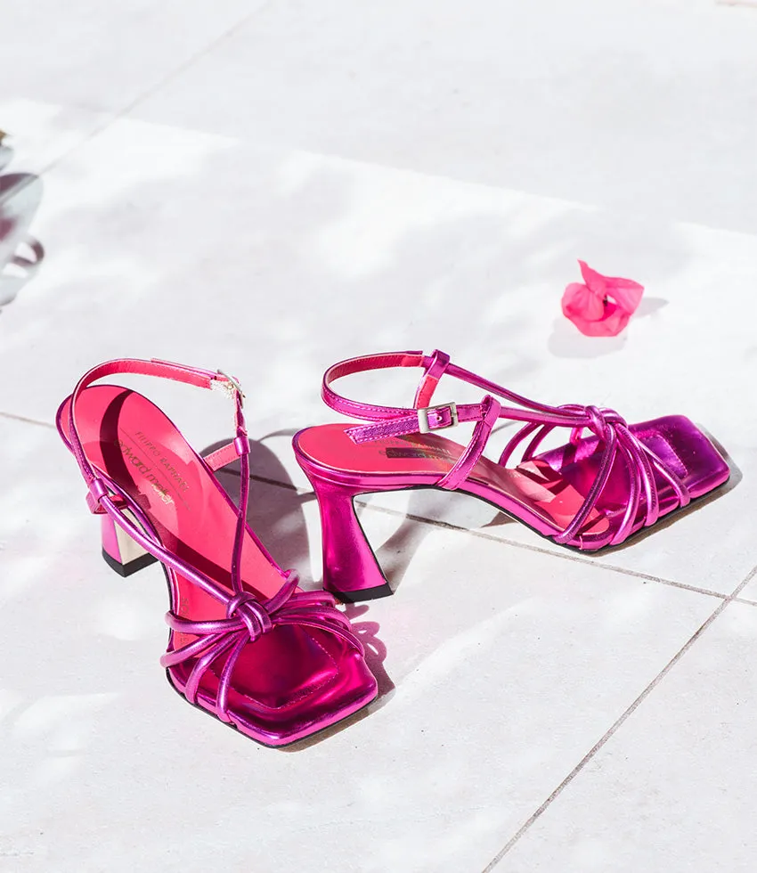 SIMMER90 Strappy Slingback Sandal in Fuchsia