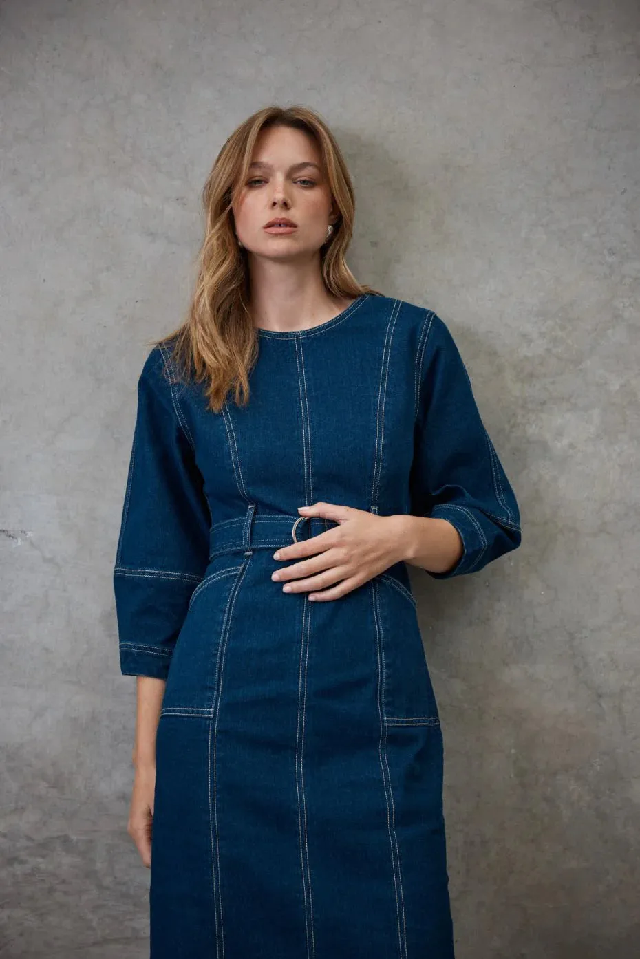 Staple the Label - Maya Denim Midi Dress