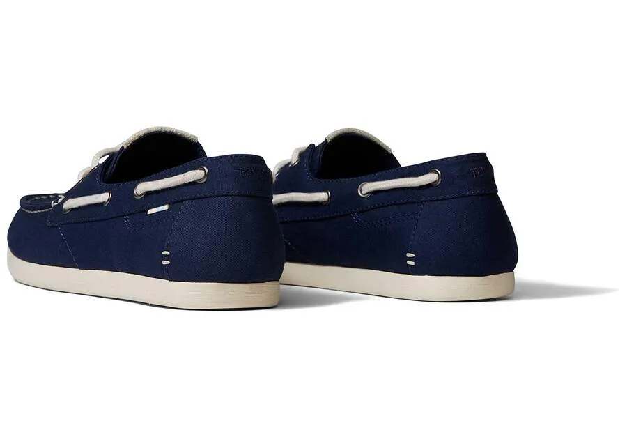 TOMS Mens Claremont Boat Shoe - Navy