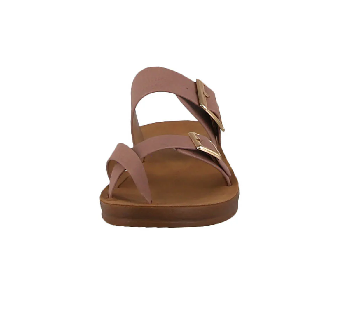 WOMAN'S SHOES BLUSH PU LEATHER SANDALS FARON-29