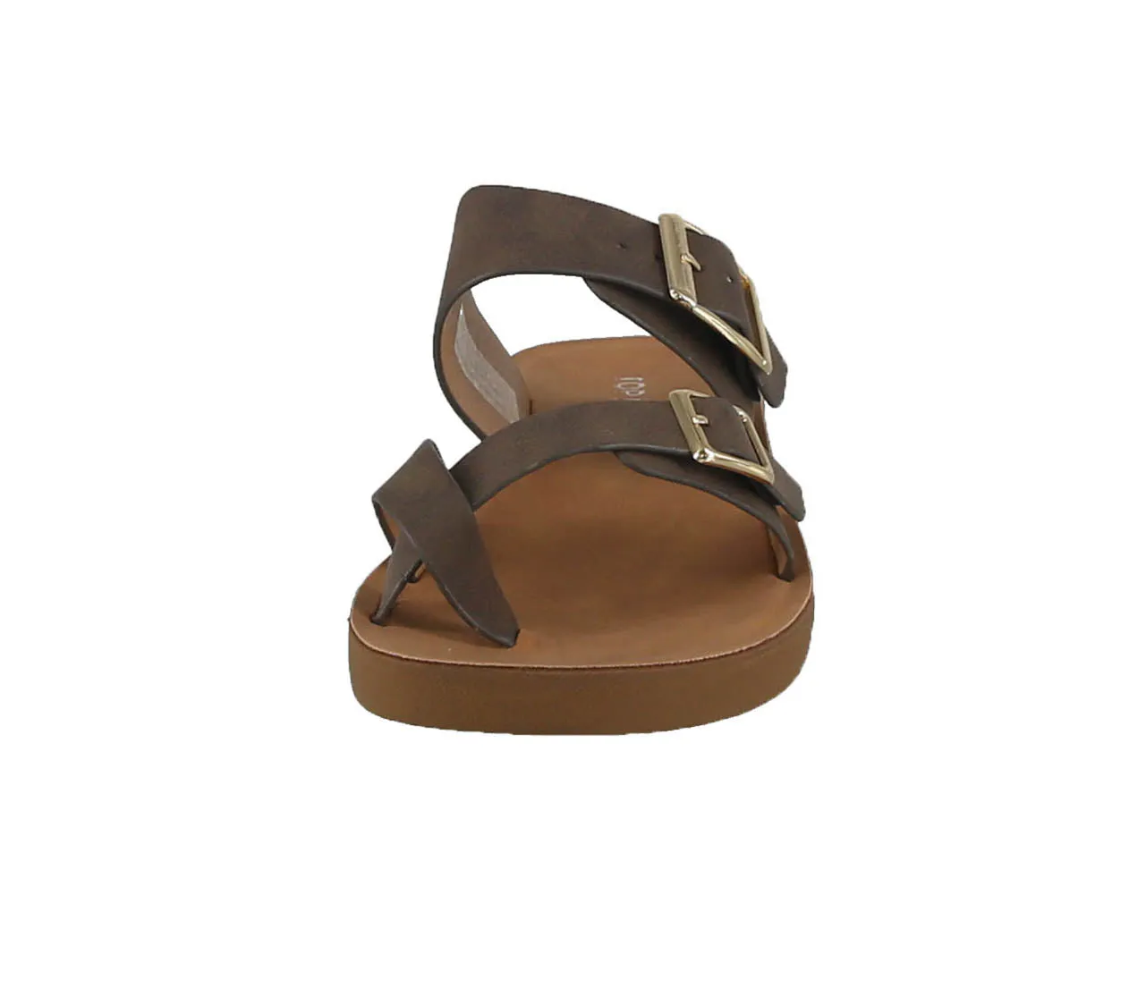 WOMAN'S SHOES MOCHA NUB LEATHER SANDALS FARON-29