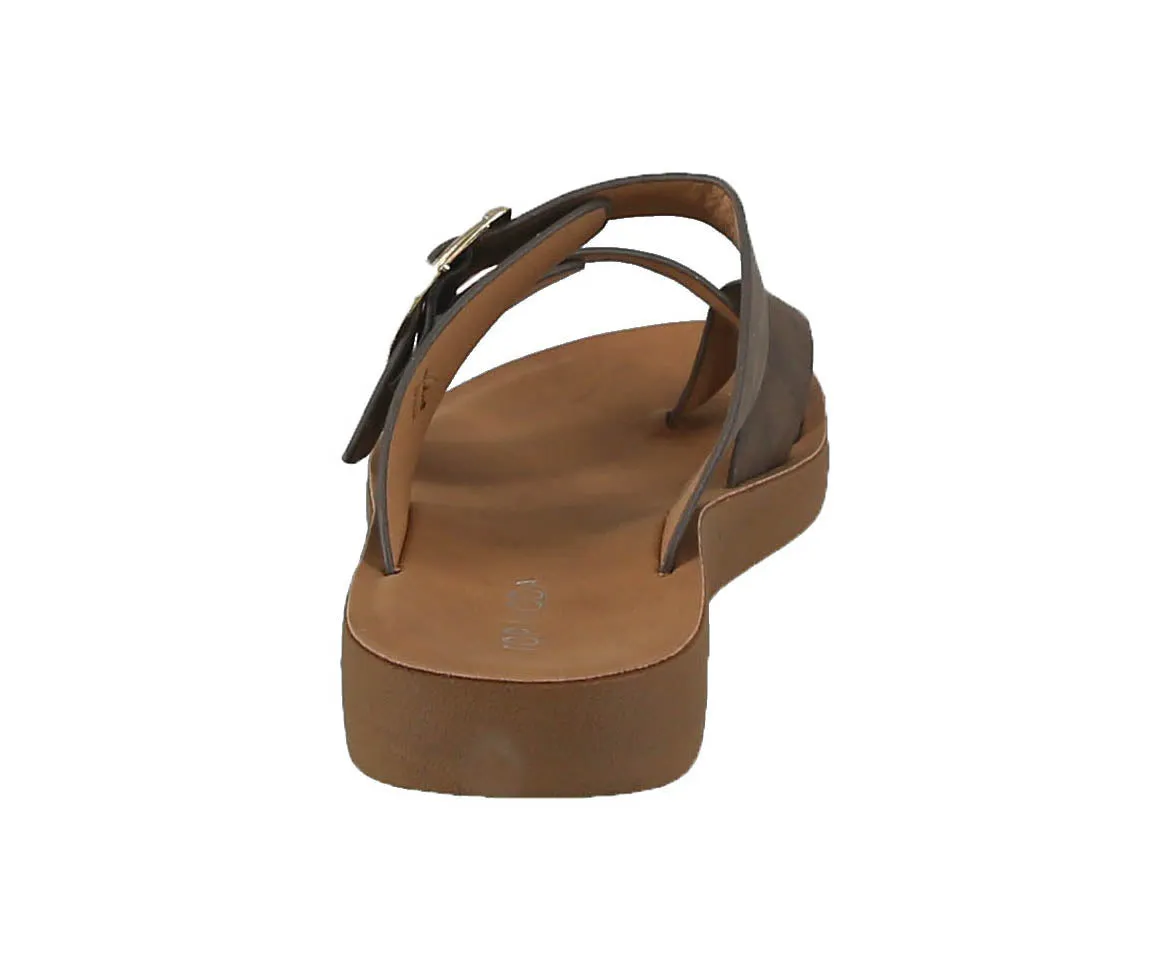 WOMAN'S SHOES MOCHA NUB LEATHER SANDALS FARON-29
